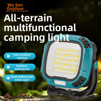 Magnetové COB LED kempingové pracovné svetlo s nabíjaním Type-C, 30W, 5400mAh batéria, dosah 50–100 m