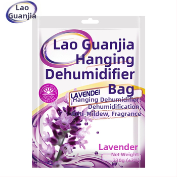Обезвлажняващ пакет за дома с лавандов аромат — изсушава и абсорбира влажността, 230 g, опакован в торба, за окачване