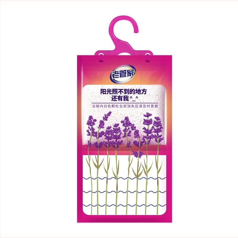 Обезвлажняващ пакет за дома с лавандов аромат — изсушава и абсорбира влажността, 230 g, опакован в торба, за окачване