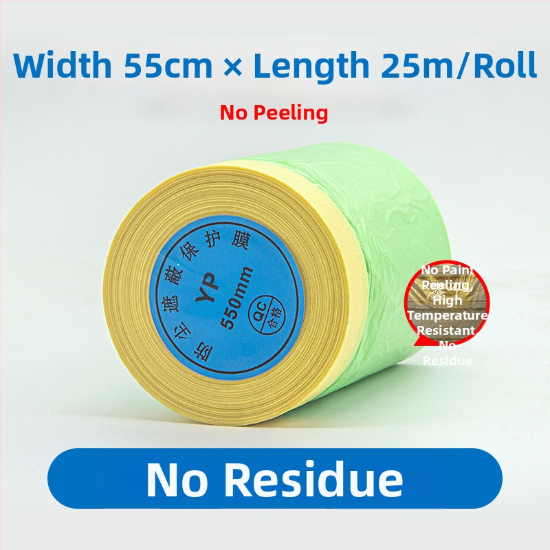 Automobilio dažų maskavimo plėvelė – nepažeidžia dažų ar palieka likučius, HDPE maskavimo plėvelė, didelis klampumas, storis 0,7