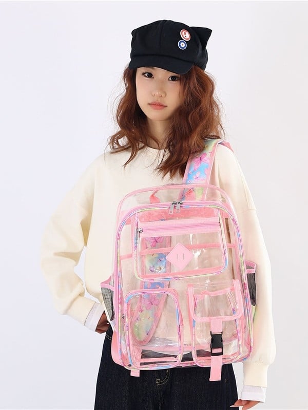 Unisex PVC skolas mugursoma, 14 collu klēpjdatora nodalījums, ietilpība līdz 20 l, ūdensizturīga, plecu siksnas ar gaisa spilvenu.