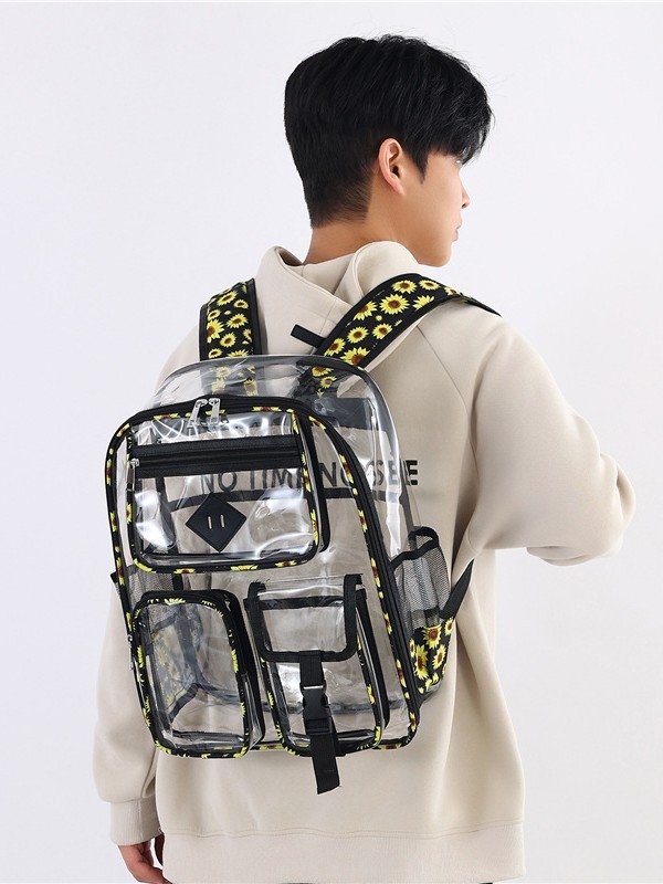 Unisex PVC skolas mugursoma, 14 collu klēpjdatora nodalījums, ietilpība līdz 20 l, ūdensizturīga, plecu siksnas ar gaisa spilvenu.