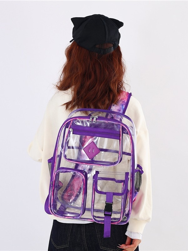 Unisex PVC skolas mugursoma, 14 collu klēpjdatora nodalījums, ietilpība līdz 20 l, ūdensizturīga, plecu siksnas ar gaisa spilvenu.