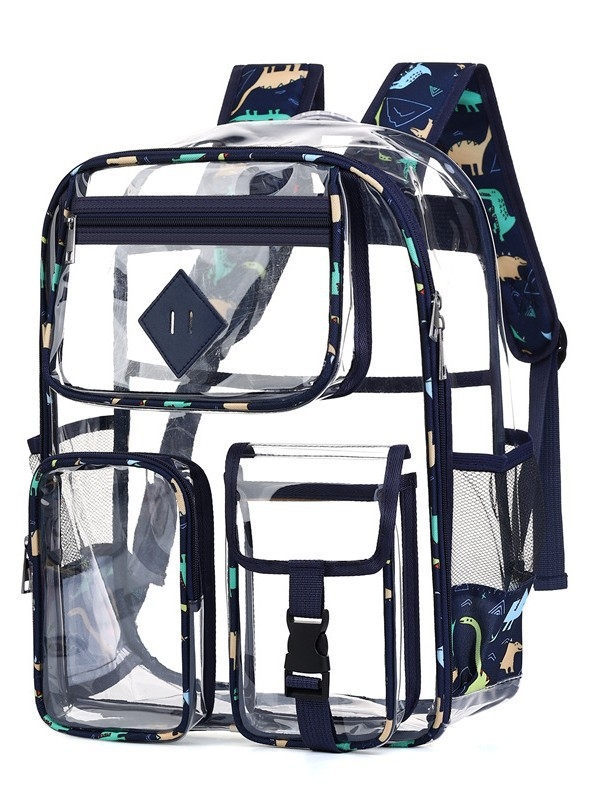 Unisex PVC skolas mugursoma, 14 collu klēpjdatora nodalījums, ietilpība līdz 20 l, ūdensizturīga, plecu siksnas ar gaisa spilvenu.