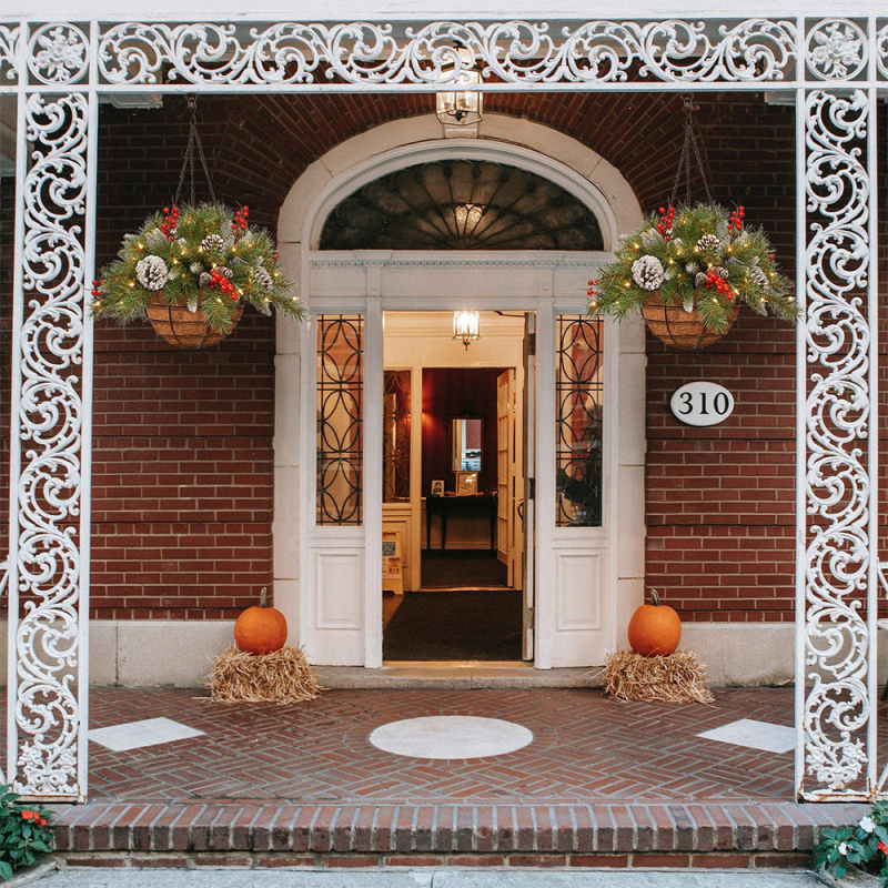 Meimei Crafts Коледен висящ венец от слама – ръчна изработка, коледна украса