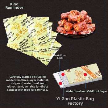 Élelmiszer-oxigénelnyelő és deszikkáns, 300 darabos zacskóban, nedvesség- és penészmentesítő, Mooncake, sütemények, tojássárgája ropogós és illatos tea számára