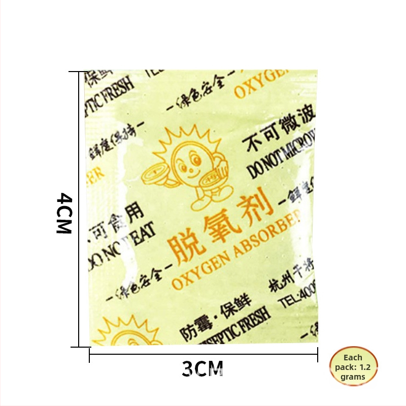 Élelmiszer-oxigénelnyelő és deszikkáns, 300 darabos zacskóban, nedvesség- és penészmentesítő, Mooncake, sütemények, tojássárgája ropogós és illatos tea számára