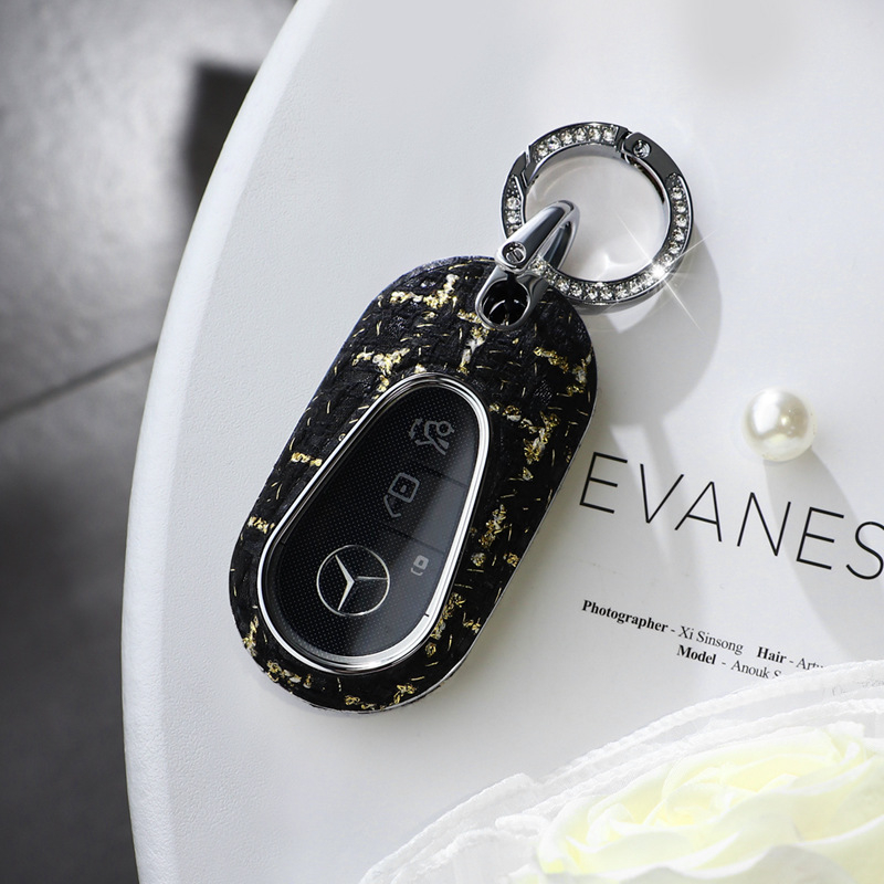 Etui za ključ automobila Mercedes-Benz za C-klasu i S-klasu, PC materijal, Jednostavan stil, Mogućnost prilagođene obrade