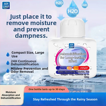 Air OMA Drėgmės sugėrimo dėžutė — Drėgmės absorbcija, Pelėsių atsparumas, Skirta bendrabūtyje — 0,15 kg, Pakuota dėžutėje, Padėkite horizontaliai