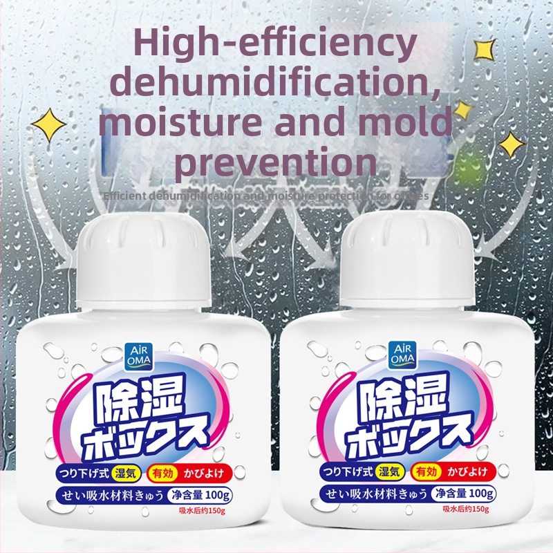 Air OMA Drėgmės sugėrimo dėžutė — Drėgmės absorbcija, Pelėsių atsparumas, Skirta bendrabūtyje — 0,15 kg, Pakuota dėžutėje, Padėkite horizontaliai