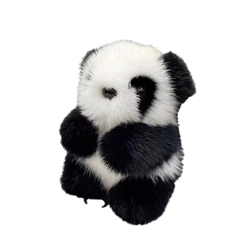 Mink pliš panda privjesak za torbu i ključeve (materijal: pliš; uzorak: panda; stil: privjesak za torbu; sezona: Zima 2024)