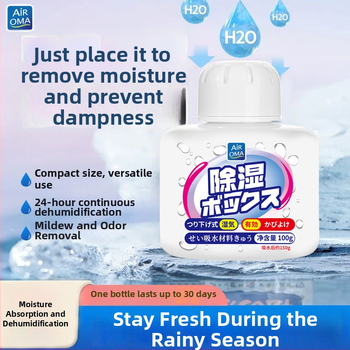 Air OMA Drėgmės Sumažinimo Dėžutė – Drėgmės sugerėjas namų ir bendrabūčio naudojimui, 0,15 kg, dėžutėje, paviršiuje lygiu