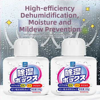 Air OMA Drėgmės Sumažinimo Dėžutė – Drėgmės sugerėjas namų ir bendrabūčio naudojimui, 0,15 kg, dėžutėje, paviršiuje lygiu