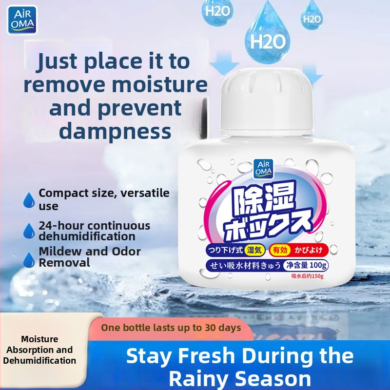 Air OMA Drėgmės Sumažinimo Dėžutė – Drėgmės sugerėjas namų ir bendrabūčio naudojimui, 0,15 kg, dėžutėje, paviršiuje lygiu
