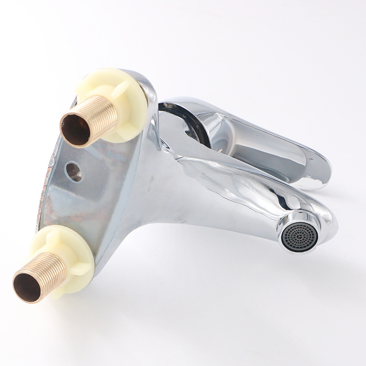 Robinet de chiuvetă pentru baie, model V3202, corp din aliaj de zinc, cartuș ceramic, amestec cald și rece, montaj pe blat