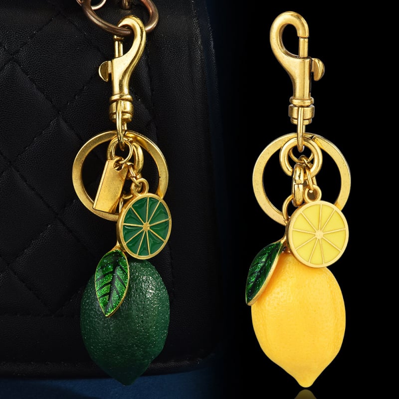 Auto ključ s dizajnom limuna - cinkova legura, elektroplakiranje, Suijue, ljeto 2025