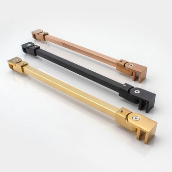 Dušas telpas stikla durvju vilkšanas stienis – galva no cinka sakausējuma, stienis no 304 nerūsējošā tērauda, mūsdienīgs minimālisma stils.