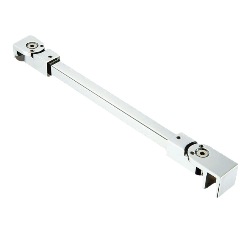 Dušas telpas stikla durvju vilkšanas stienis – galva no cinka sakausējuma, stienis no 304 nerūsējošā tērauda, mūsdienīgs minimālisma stils.