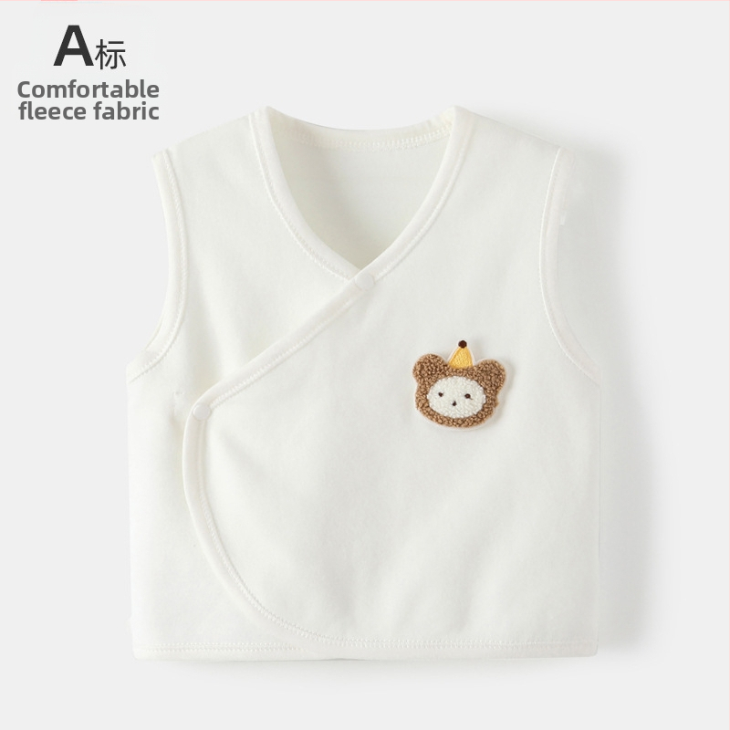 Beebide kapuutsita vest beebidele, puuvillane sametist vest, 95% puuvill, kevad-sügises, ees ühe nupuga kinnituv, mustrid: loomad, triibud, multikad