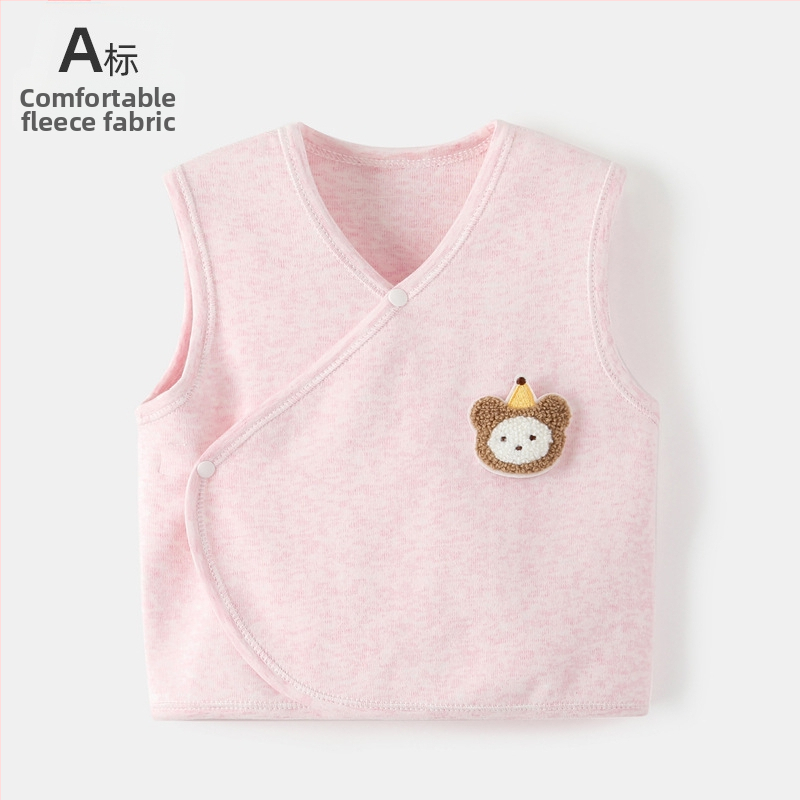 Beebide kapuutsita vest beebidele, puuvillane sametist vest, 95% puuvill, kevad-sügises, ees ühe nupuga kinnituv, mustrid: loomad, triibud, multikad