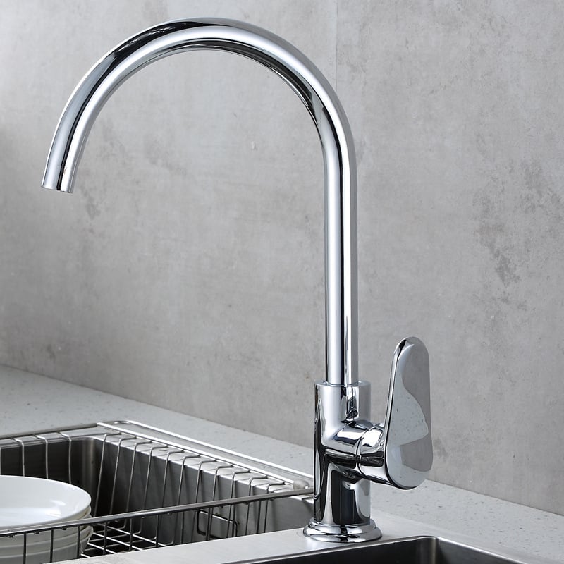 Trostruka kuhinjska miješalica za sudoper s keramičkim jezgrom, 10 mm ulaz/izlaz, bakar, 0,8–1,2 MPa, 0–90°C