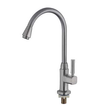 Kuhinjski faucet s brušenim završetkom, dizajn žabe, samo hladna voda, 360° rotacija za sudoperu