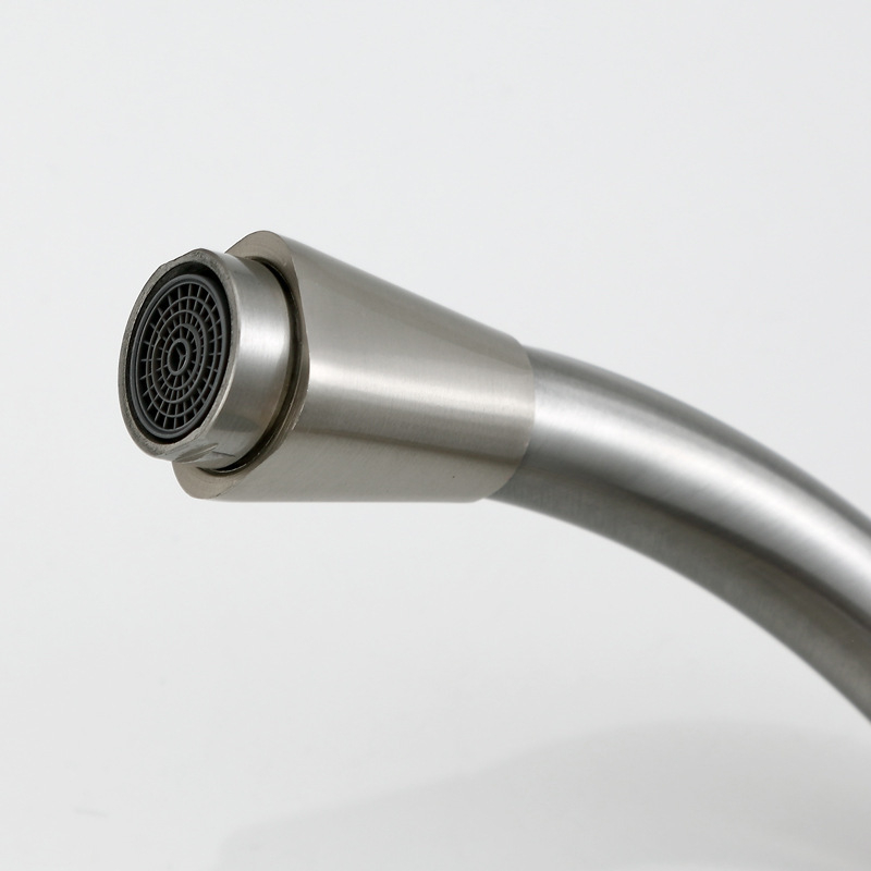 Kuhinjski faucet s brušenim završetkom, dizajn žabe, samo hladna voda, 360° rotacija za sudoperu