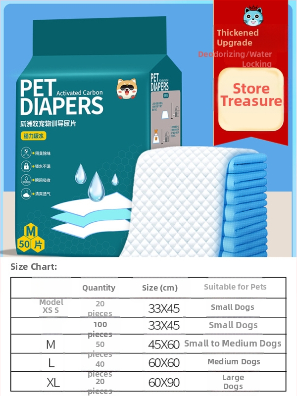 Vienkartinės kilimėliai augintiniams šunims ir katėms, 100 vnt., nepluošto medžiaga, sugeriantys ir kvapų neutralizavimas