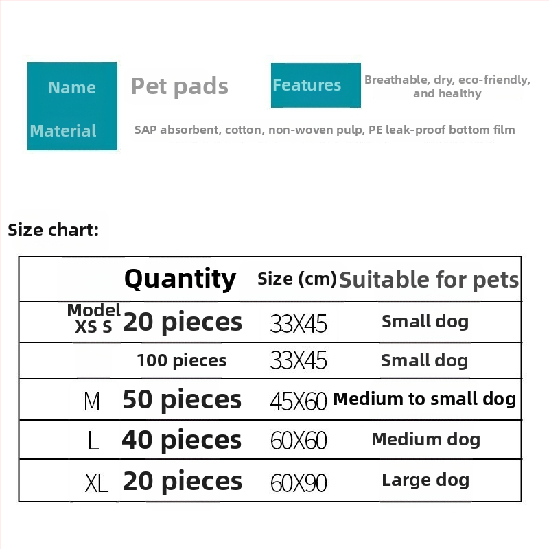 Vienreizējās pet urīnslāņi suņiem un kaķiem, 100 gab., neauduma materiāls, absorbējoši un aromu neitrālizējoši