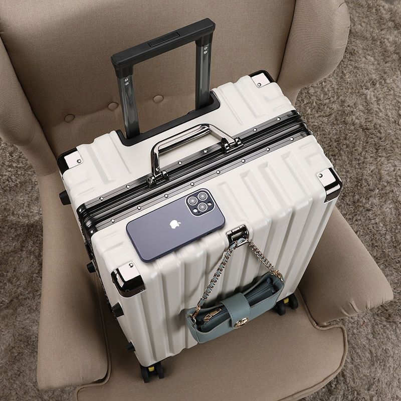 Unisex PC ceļojumu koferis ar universālajiem riteņiem, aizslēdzams, parastā kombinētā aizslēga, ūdensizturīgs, nolietojuma izturīgs un pret zādzību
