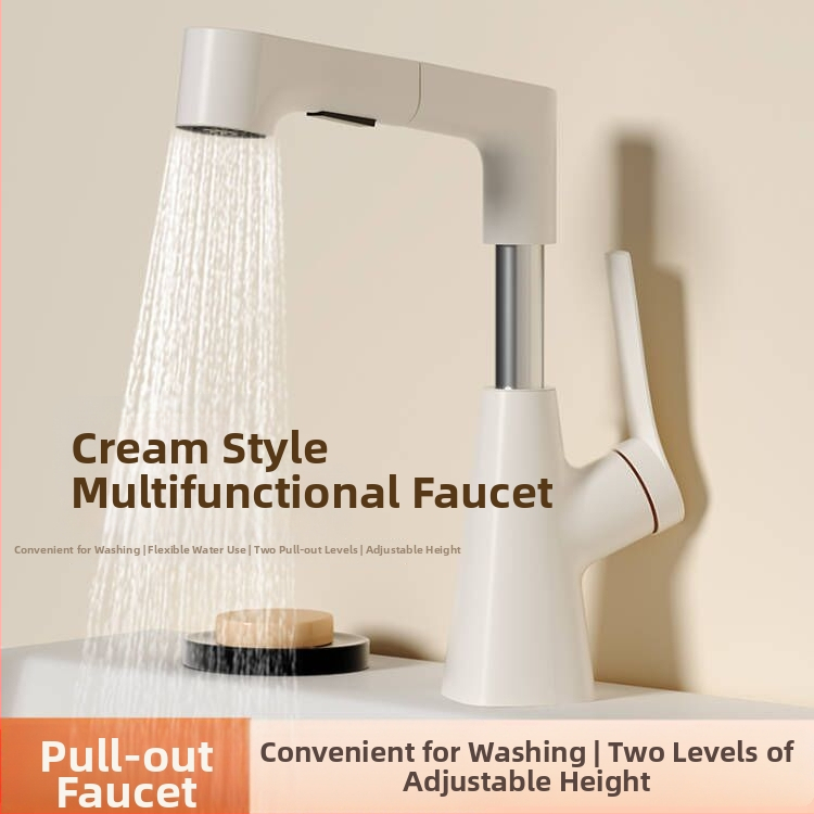 Täielikult vasktood reguleeritav pöörlev tõmmatav valamukraan keramikasis klapiga, uus Hiina stiil