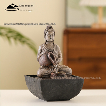 Dervos pagamintas kinietiško stiliaus vandens fontano dekoras su graviru, biurui ir svetainei, Fengšui