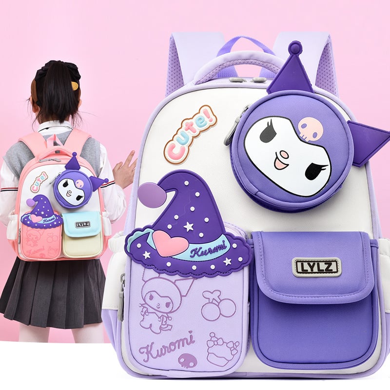 Unisex kooli seljakott anime musteriga, Oxford kangas, polüestervooder, õhupadi rihm, hingav disain