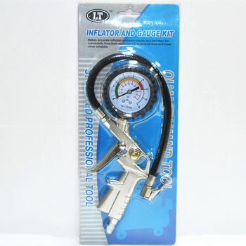 Riepu spiediena manometrs ar uzpūšamo galvu, mehāniskais mērinstruments, metāla konstrukcija, augsta precizitāte, pārnēsājams