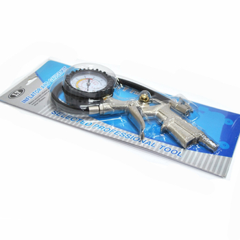 Riepu spiediena manometrs ar uzpūšamo galvu, mehāniskais mērinstruments, metāla konstrukcija, augsta precizitāte, pārnēsājams