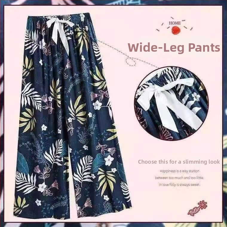 Casual hlače širokih nogavica, cropped dužine, visoki struk, od pamuka i viskoze