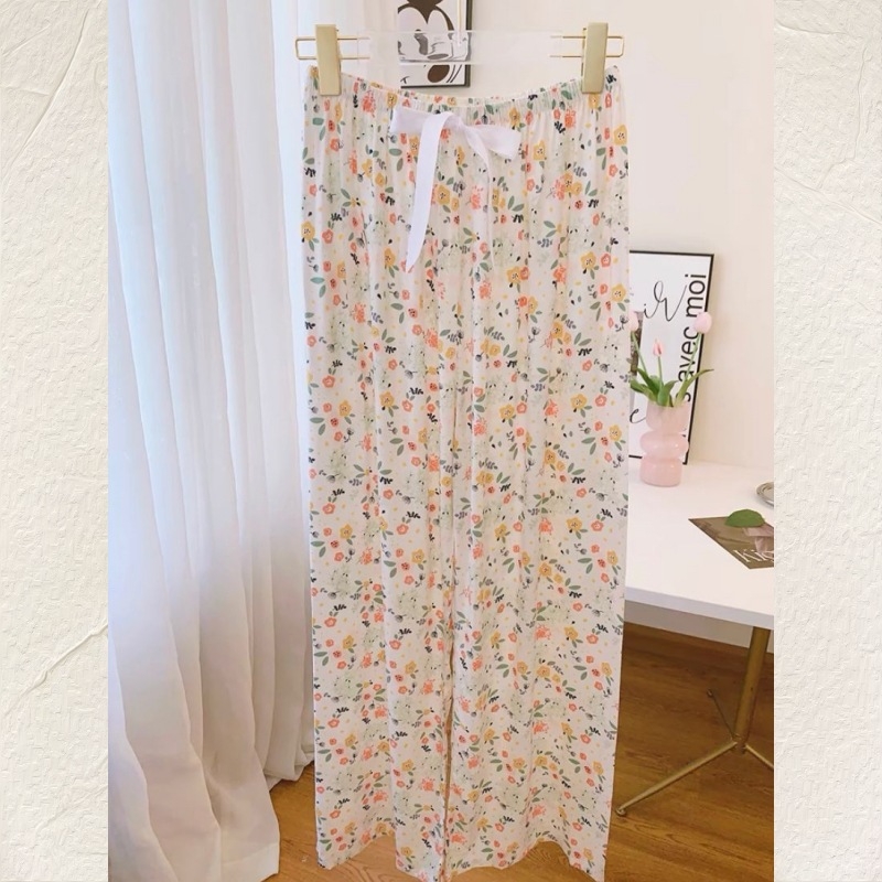 Casual hlače širokih nogavica, cropped dužine, visoki struk, od pamuka i viskoze