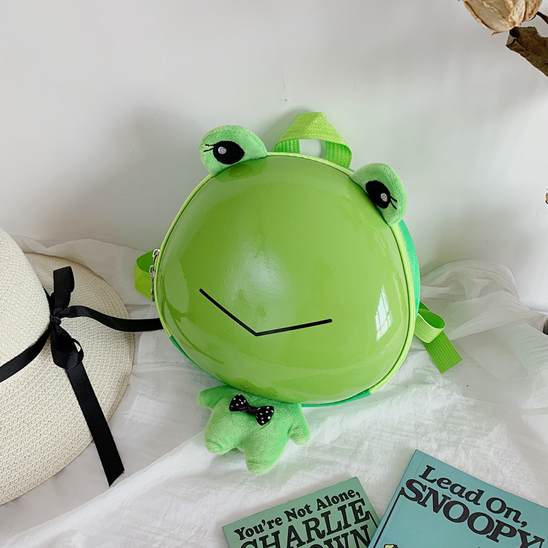 Laste kõva korpusega seljakott loomade printiga, PVC-materjal, hingav, kõver õlarihm, sobib lasteaeda