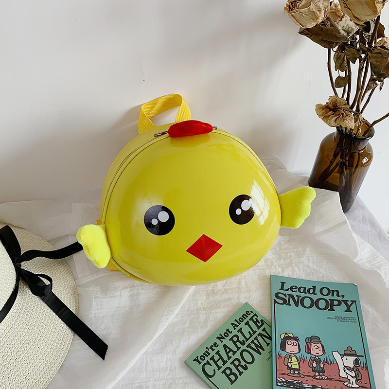 Laste kõva korpusega seljakott loomade printiga, PVC-materjal, hingav, kõver õlarihm, sobib lasteaeda