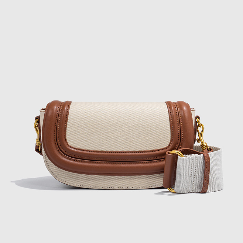 Hongfeng naiste käekott – Saddle bag, PU nahk, tänavust stiili, ovaalne kuju, kattega avamine, sisemine lukuga tasku