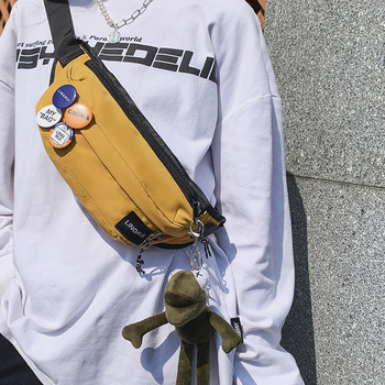 Belfort Pánska hrudná taška – Uličný štýl, denim, priedušná a vodeodolná, Vzor s písmenami