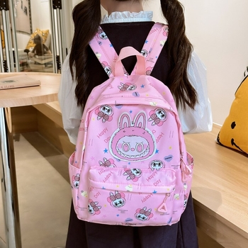 Unisex bērnu mugursoma no neilona, elpojoša un izturīga pret nodilumu, ar anime rakstu