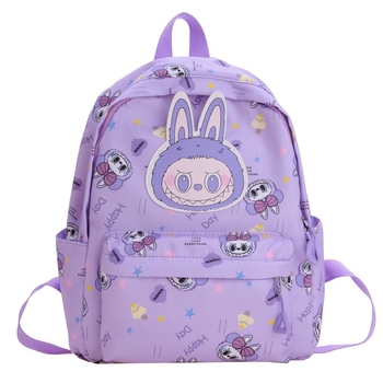 Unisex bērnu mugursoma no neilona, elpojoša un izturīga pret nodilumu, ar anime rakstu