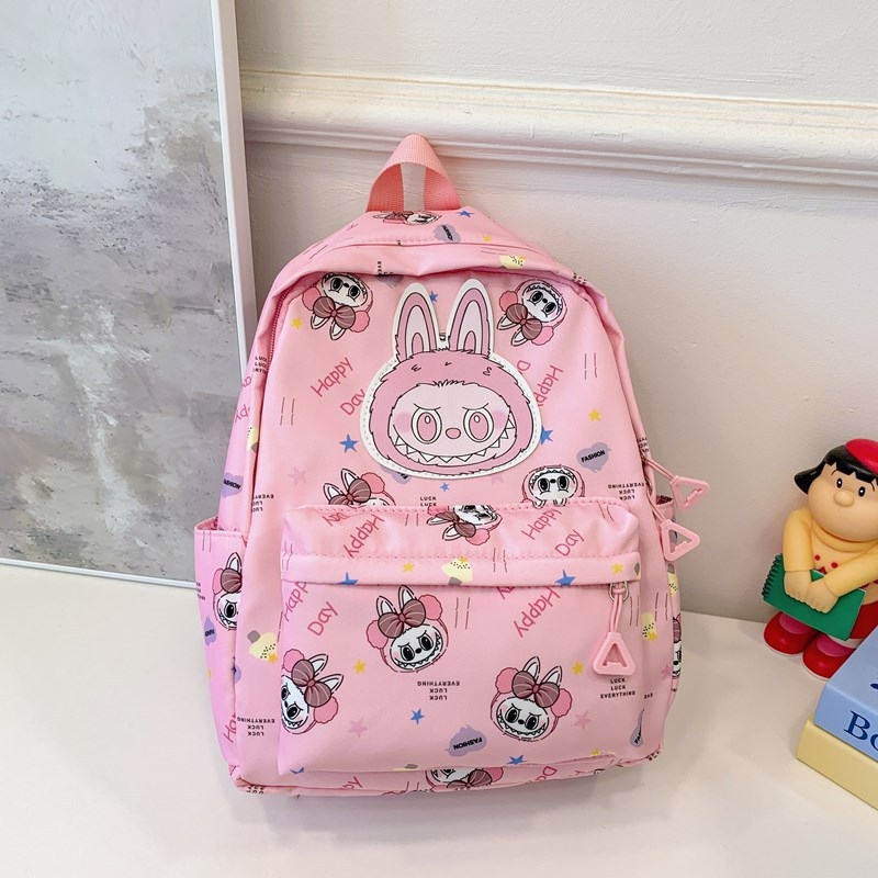 Unisex bērnu mugursoma no neilona, elpojoša un izturīga pret nodilumu, ar anime rakstu