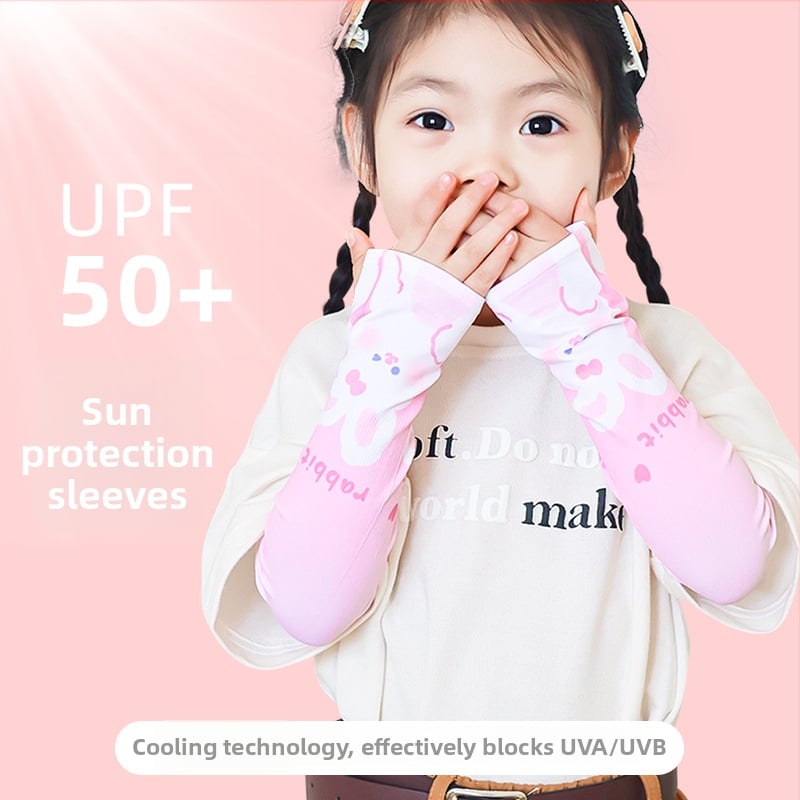 Vaikų UV apsaugos rankovės - Karikatūrų raštas, Akrilo medžiaga, Vasaros sezonas, Amžiaus grupė 1–13