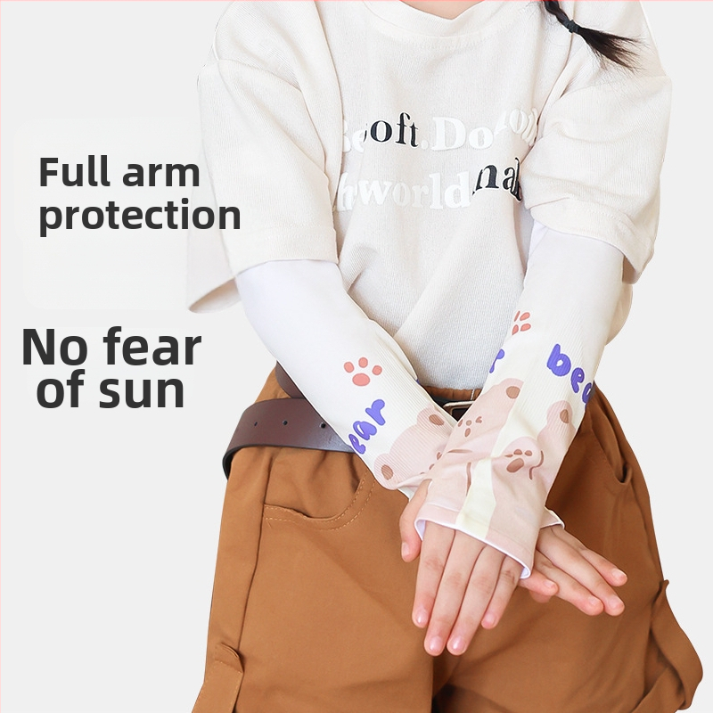 Vaikų UV apsaugos rankovės - Karikatūrų raštas, Akrilo medžiaga, Vasaros sezonas, Amžiaus grupė 1–13