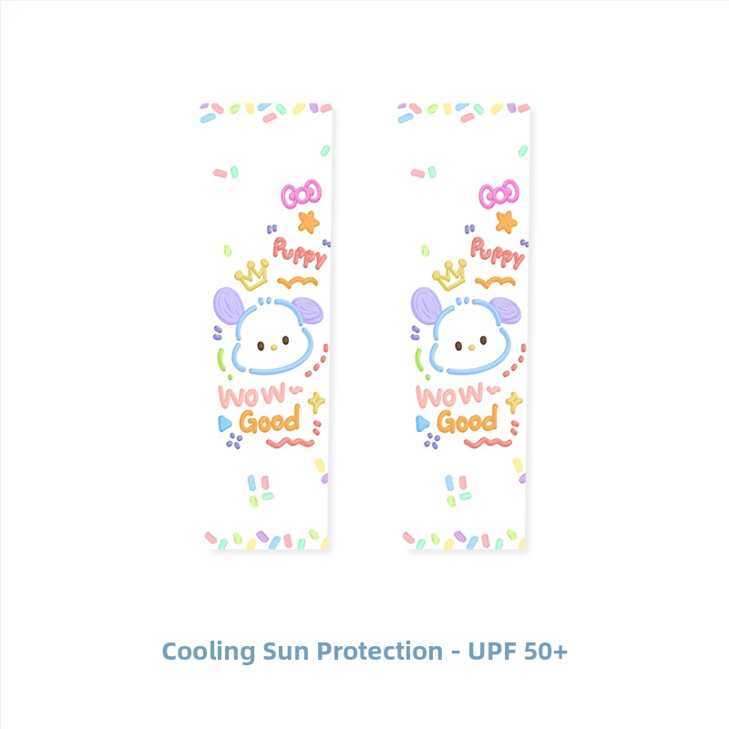 Vaikų UV apsaugos rankovės - Karikatūrų raštas, Akrilo medžiaga, Vasaros sezonas, Amžiaus grupė 1–13