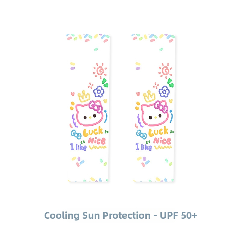 Vaikų UV apsaugos rankovės - Karikatūrų raštas, Akrilo medžiaga, Vasaros sezonas, Amžiaus grupė 1–13