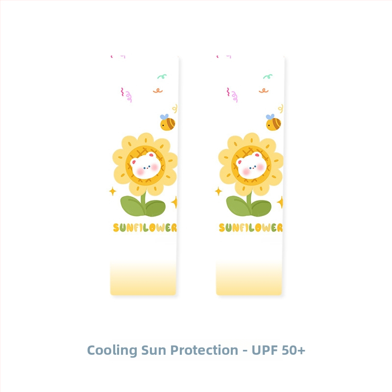 Vaikų UV apsaugos rankovės - Karikatūrų raštas, Akrilo medžiaga, Vasaros sezonas, Amžiaus grupė 1–13