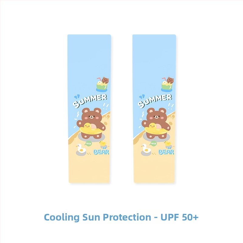 Vaikų UV apsaugos rankovės - Karikatūrų raštas, Akrilo medžiaga, Vasaros sezonas, Amžiaus grupė 1–13